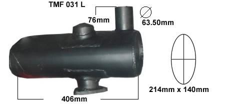 Silencer Replacement For MASSEY FERGUSON 3388432M1 3388432M2 3080 3090 3085